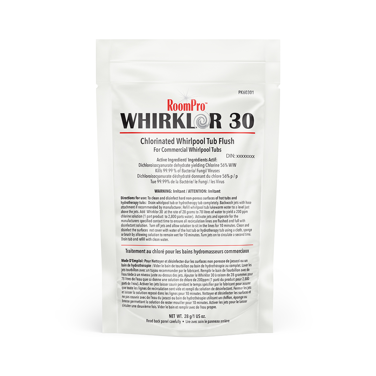 Whirklor 30 Chlorine Whirlpool Flush Powder